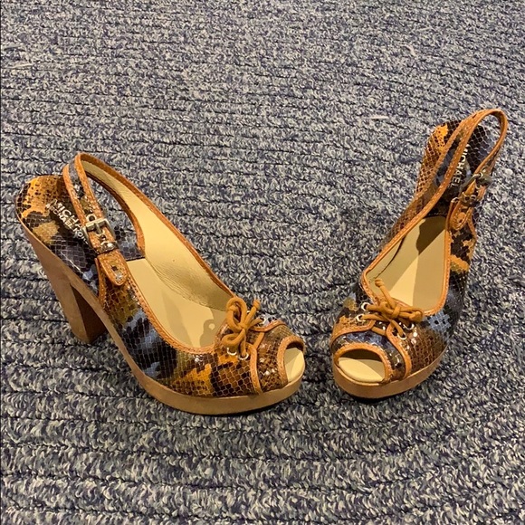 Michael Kors— snake skin sling backs - Picture 3 of 3